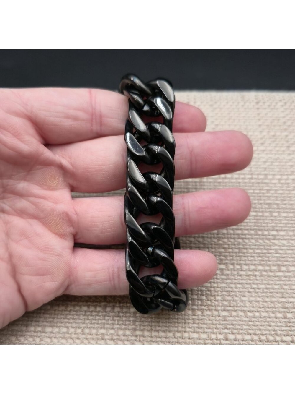 7 Inch Stainless Steel Chunky Cuban Link Curb Chain Bracelet B1556
